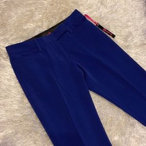 NWT Royal Blue Tab Front Straight Leg Trousers 1
